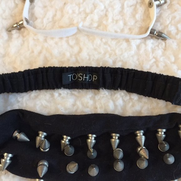 Topshop Spike Studded Goth Punk Headband Bundle - Picture 2 of 3